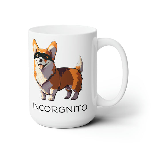 Incorgnito Corgi Mug | White Ceramic Mug 15oz