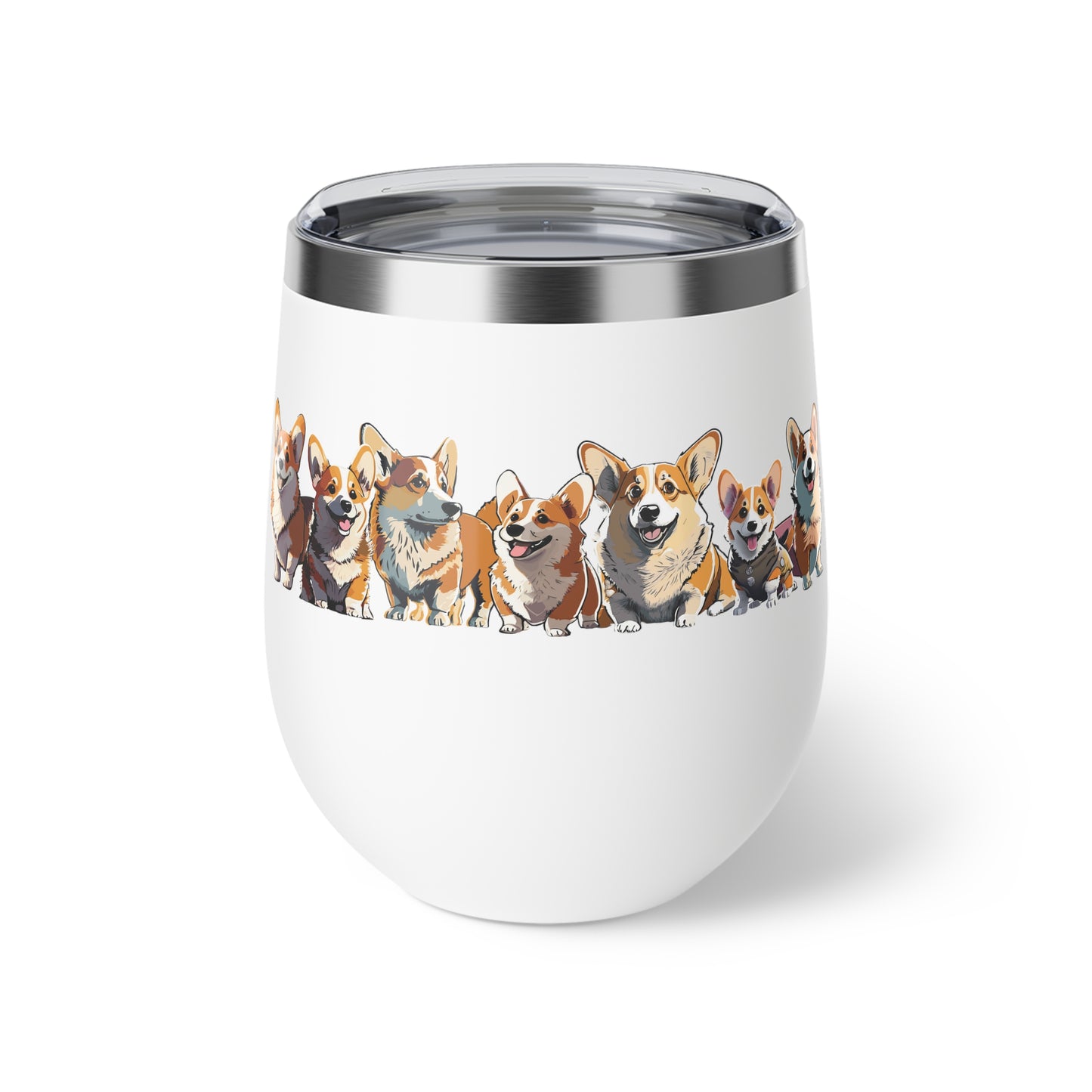 Corgi Vacuum Insulated Cup, 12oz | Sip Your Wine in a Cute Corgi Cup