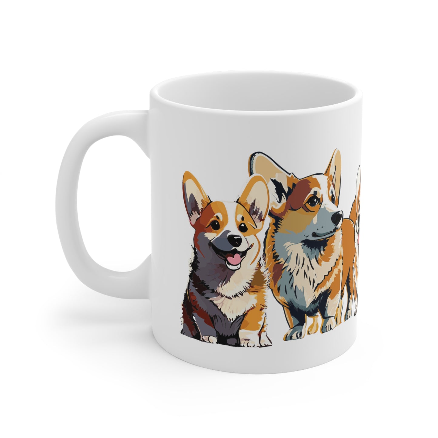 Corgi Mug: Four Cute Corgis, Great Gift for Coffee and Corgi Lovers