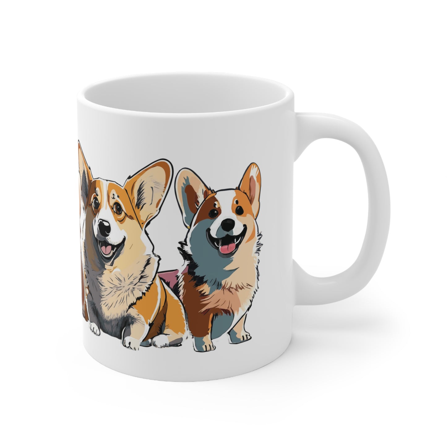 Corgi Mug: Four Cute Corgis, Great Gift for Coffee and Corgi Lovers