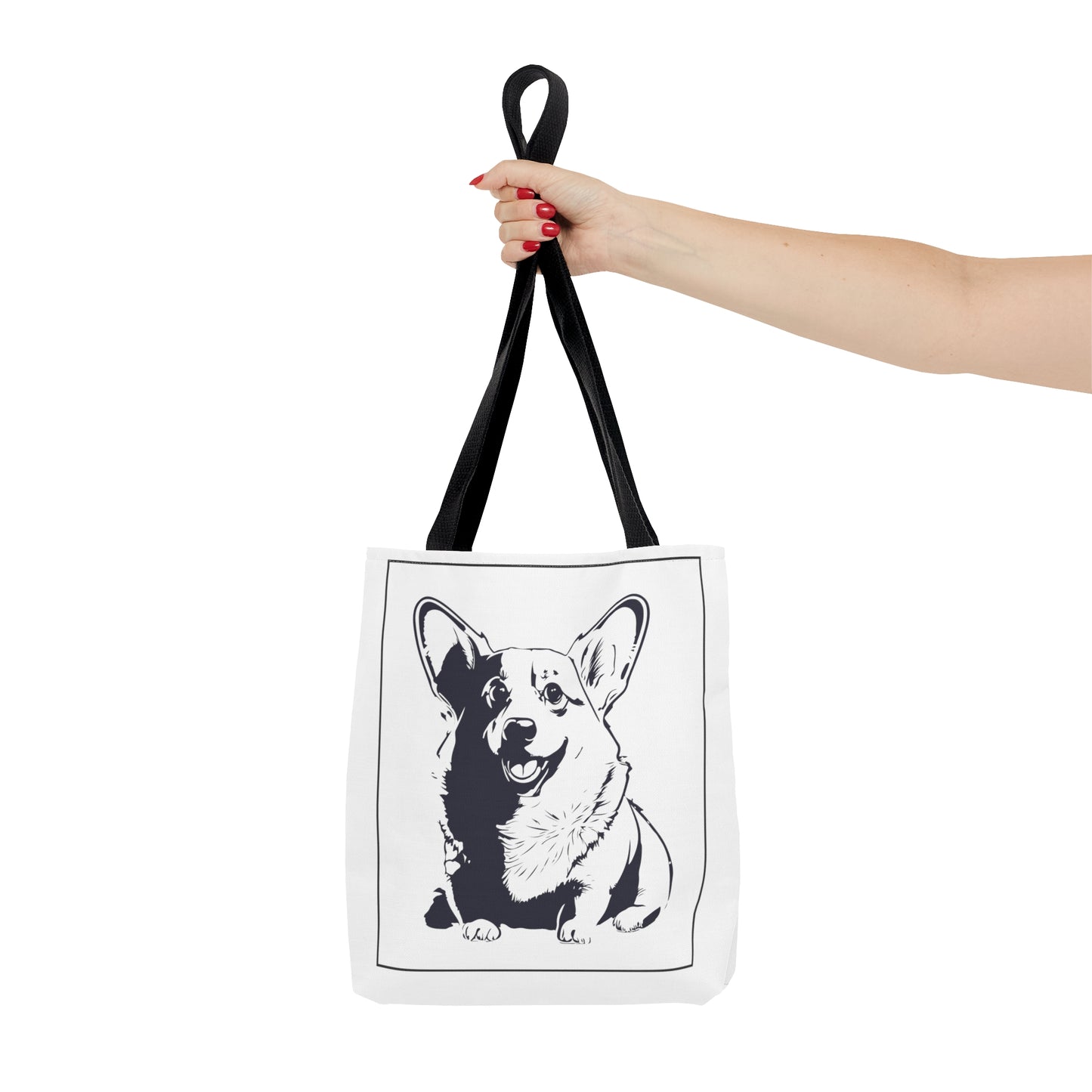 Minimalist Corgi Tote Bag | 3 Sizes