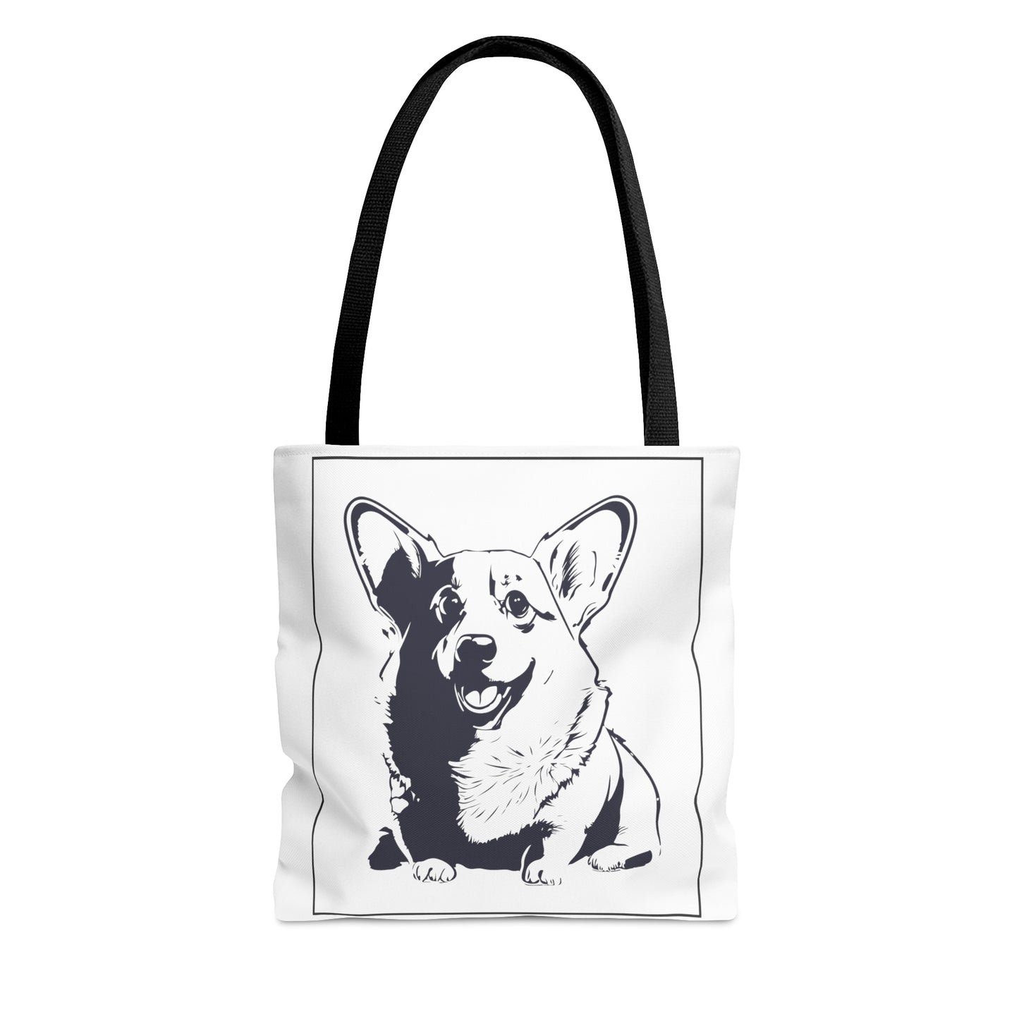 Minimalist Corgi Tote Bag | 3 Sizes