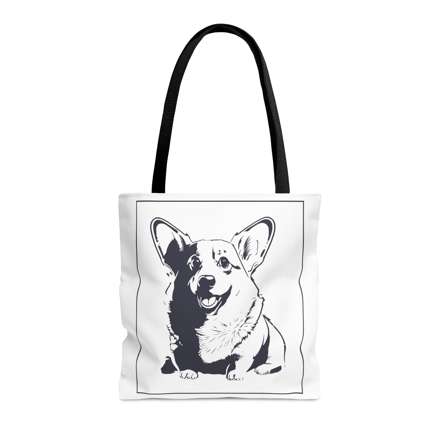 Minimalist Corgi Tote Bag | 3 Sizes