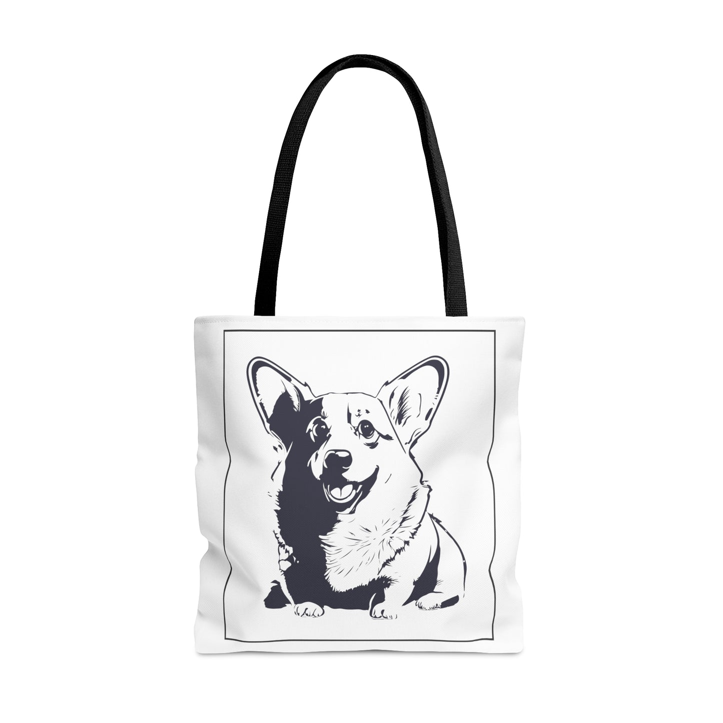 Minimalist Corgi Tote Bag | 3 Sizes