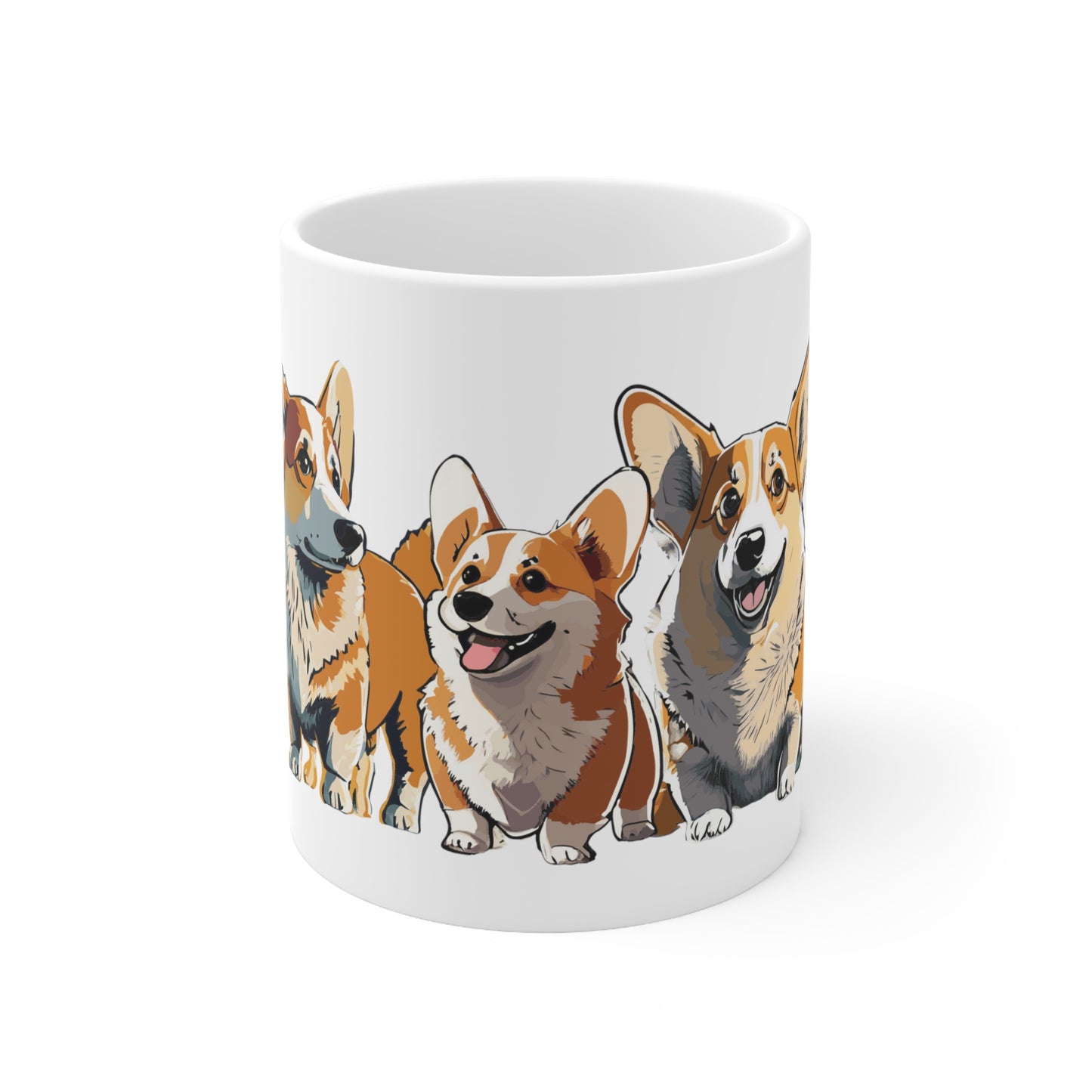 Corgi Mug: Four Cute Corgis, Great Gift for Coffee and Corgi Lovers