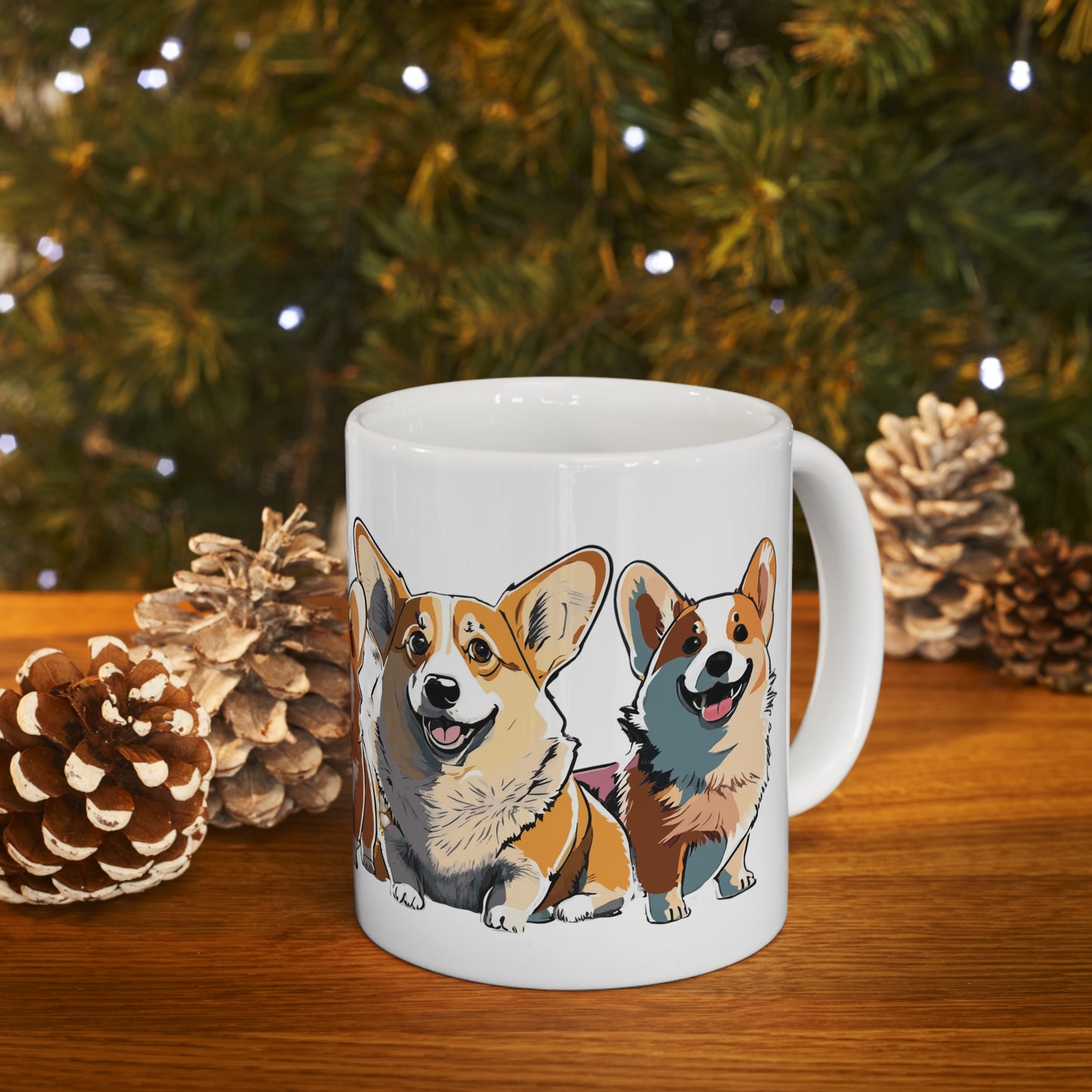 Corgi Mug: Four Cute Corgis, Great Gift for Coffee and Corgi Lovers