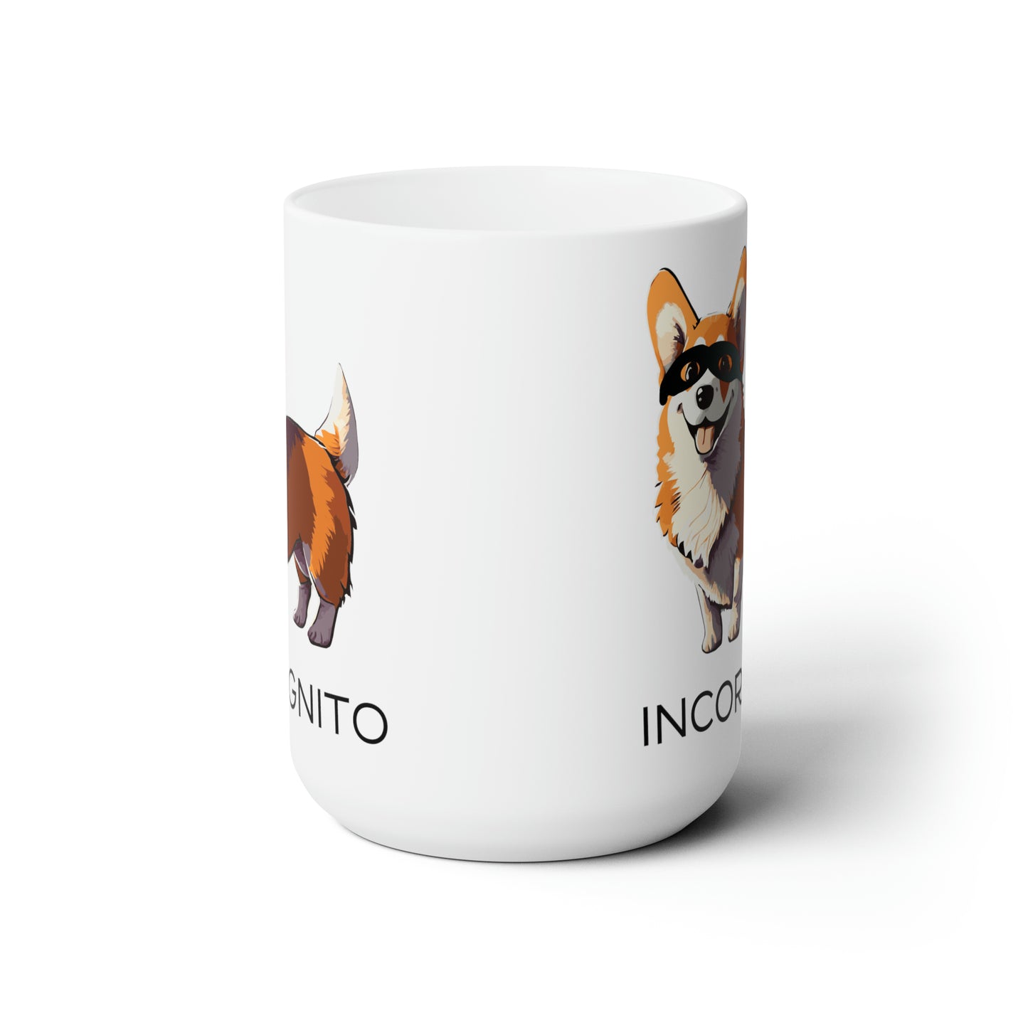 Incorgnito Corgi Mug | White Ceramic Mug 15oz