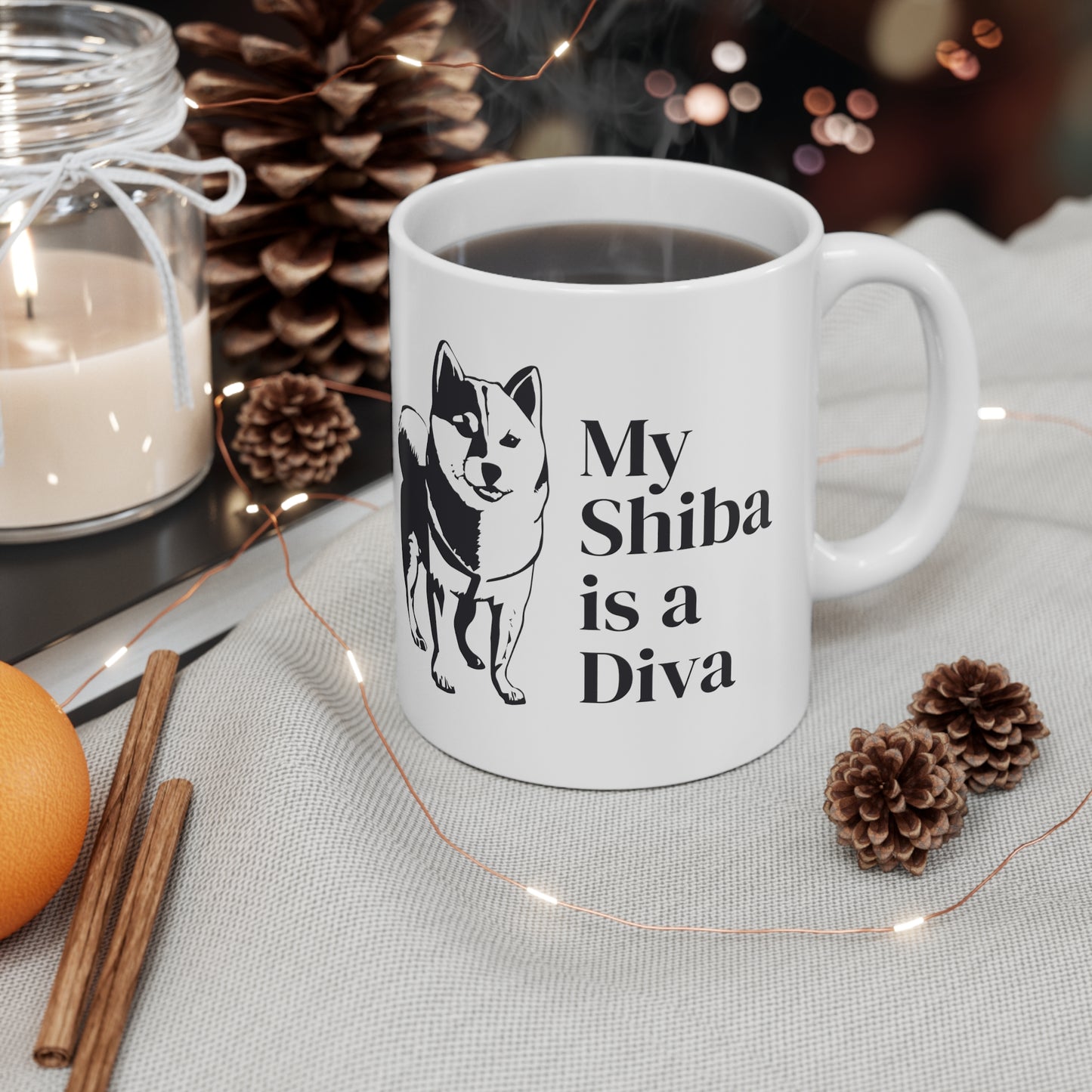 Shiba Inu Mug: My Shiba is a Diva, a Great Gift for Dog Lovers